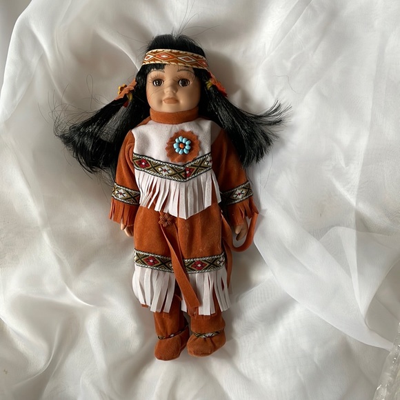 Toys Vintage Indian Native American Porcelain Doll 1 Poshmark